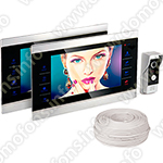 Комплект: видеодомофон HDcom S-104 с дополнительным монитором 